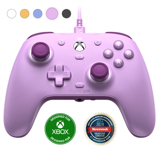 G7 SE Wired Controller for Xbox Series X|S, Xbox One & Windows 10/11, Plug and Play Gaming Gamepad with Hall Effect Joysticks/Hall Trigger, 3.5Mm Audio Jack - Purple
